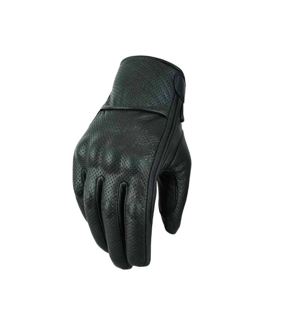 Gants Moto Cuir Masters Premium Taille XL Noirs Respirants Protecteurs
