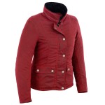 blouson moto femme en wax cotton rouge