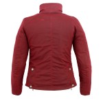 blouson moto cintré en coton huilé